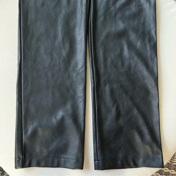NWT Cotton On High Rise Arden Black Faux Leather Women Pants Size 6 - Picture 8 of 12